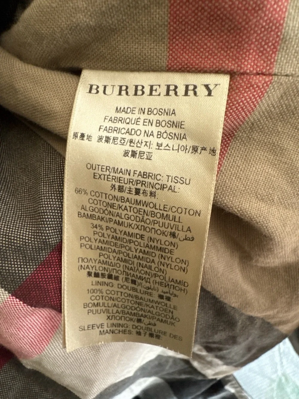 Authentic Burberry Brit Trench Coat Belted Jacket Size 14 - Picture 5 of 6